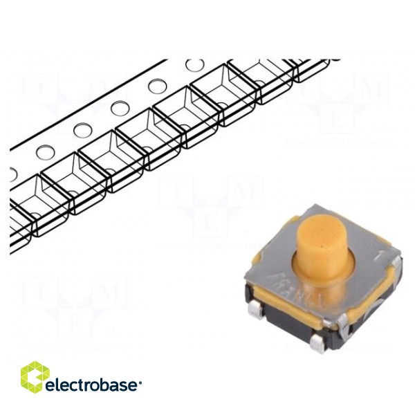 Microswitch TACT | SPST-NO | Pos: 2 | 0.05A/32VDC | SMT | none | 3.4N