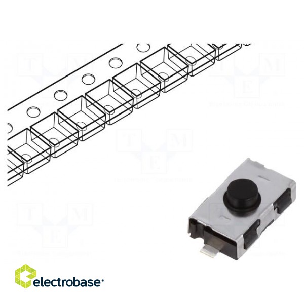 Microswitch TACT | SPST-NO | Pos: 2 | 0.05A/32VDC | SMT | none | 3N | round