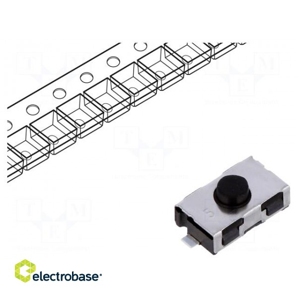 Microswitch TACT | SPST-NO | Pos: 2 | 0.05A/32VDC | SMT | none | 4.5N