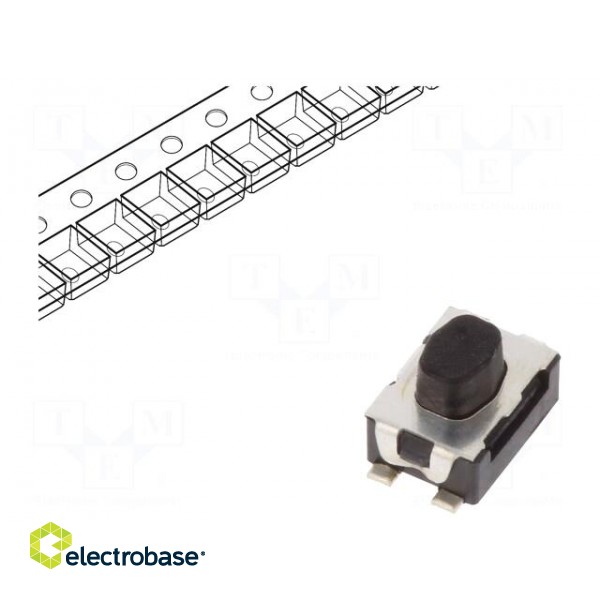 Microswitch TACT | SPST-NO | Pos: 2 | 0.05A/32VDC | SMT | none | 4N | 2.5mm