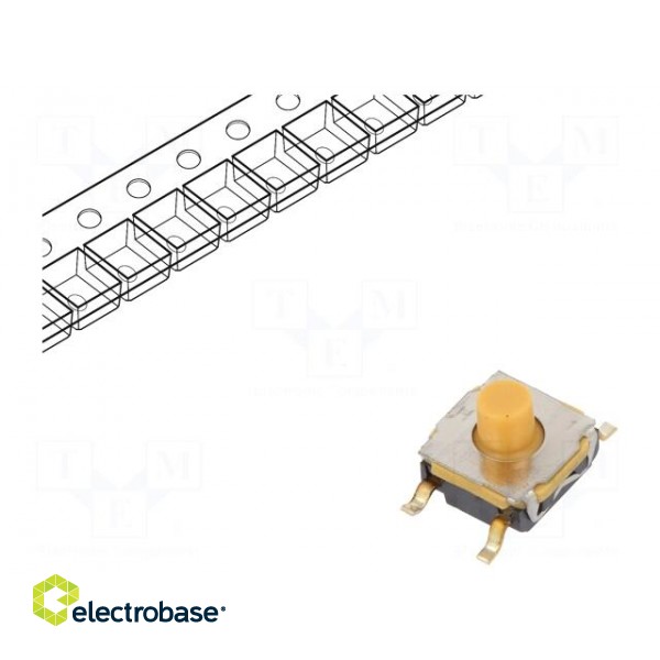 Microswitch TACT | SPST-NO | Pos: 2 | 0.05A/32VDC | SMT | none | 4N | 5.2mm