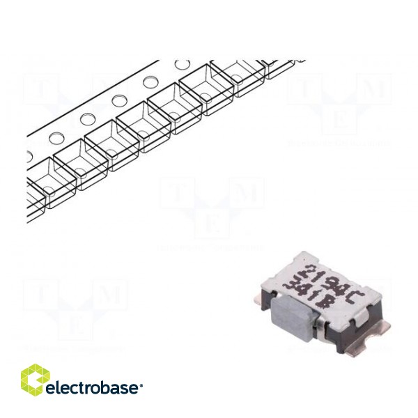 Microswitch TACT | SPST-NO | Pos: 2 | 0.05A/32VDC | SMT | none | 4N | IP40