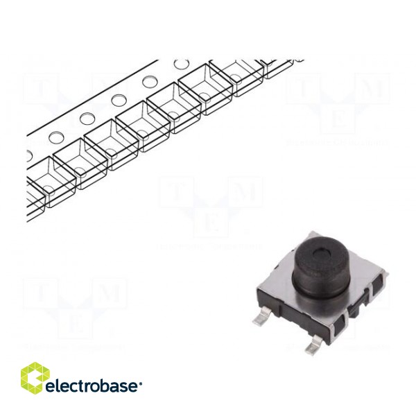 Microswitch TACT | SPST-NO | Pos: 2 | 0.05A/42VDC | SMT | none | 2.2N
