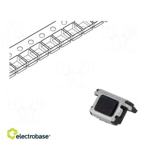 Microswitch TACT | SPST | Pos: 2 | 0.015A/15VDC | SMT | none | 3N | 0.95mm