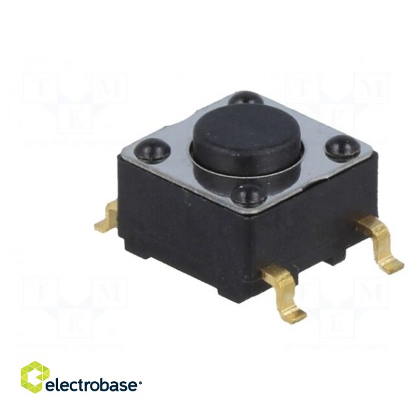Microswitch TACT | SPST | Pos: 2 | 0.01A/28VDC | 6.2x6.2x4.4mm | 4.4mm image 3
