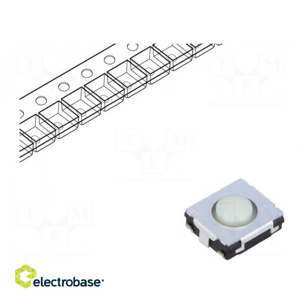 Microswitch TACT | SPST | Pos: 2 | 0.02A/15VDC | SMT | none | 1.6N | 2.5mm