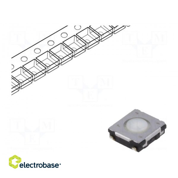 Microswitch TACT | SPST | Pos: 2 | 0.02A/15VDC | SMT | none | 1.6N | 2mm