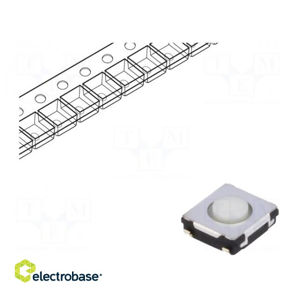 Microswitch TACT | SPST | Pos: 2 | 0.02A/15VDC | SMT | none | 1N | 2.5mm