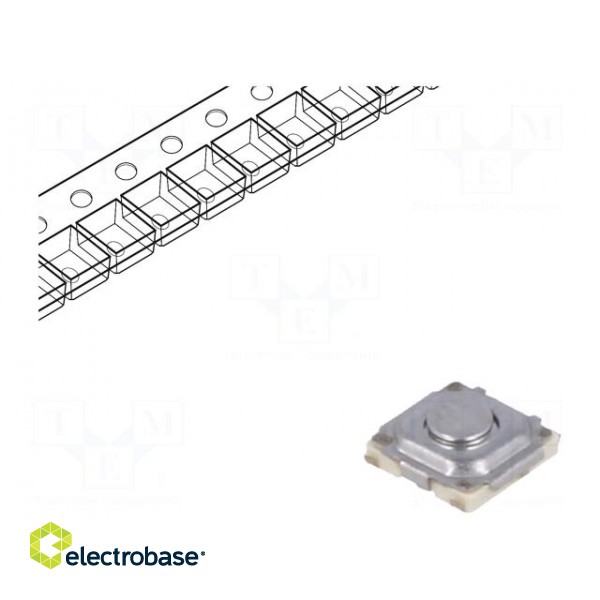 Microswitch TACT | SPST | Pos: 2 | 0.02A/15VDC | SMT | none | 2.6N | 1.5mm