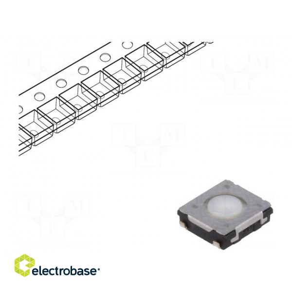 Microswitch TACT | SPST | Pos: 2 | 0.02A/15VDC | SMT | none | 2.6N | 2mm