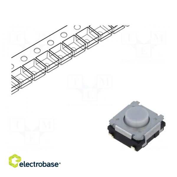 Microswitch TACT | SPST | Pos: 2 | 0.02A/15VDC | SMT | none | 2N | 3.5mm