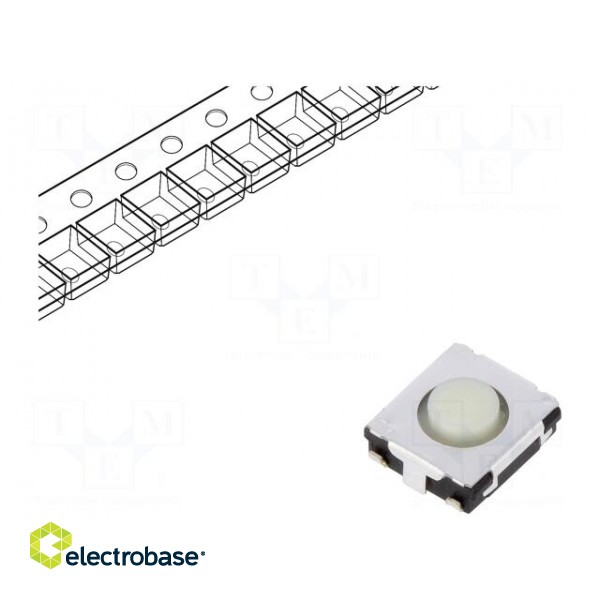 Microswitch TACT | SPST | Pos: 2 | 0.02A/15VDC | SMT | none | 3.5N | 2.5mm