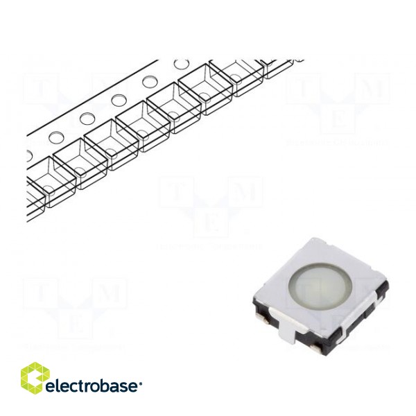 Microswitch TACT | SPST | Pos: 2 | 0.02A/15VDC | SMT | none | 3.5N | 2mm