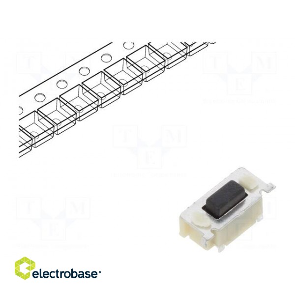 Microswitch TACT | SPST | Pos: 2 | 0.05A/12VDC | side,SMD | none | 2.55N image 1