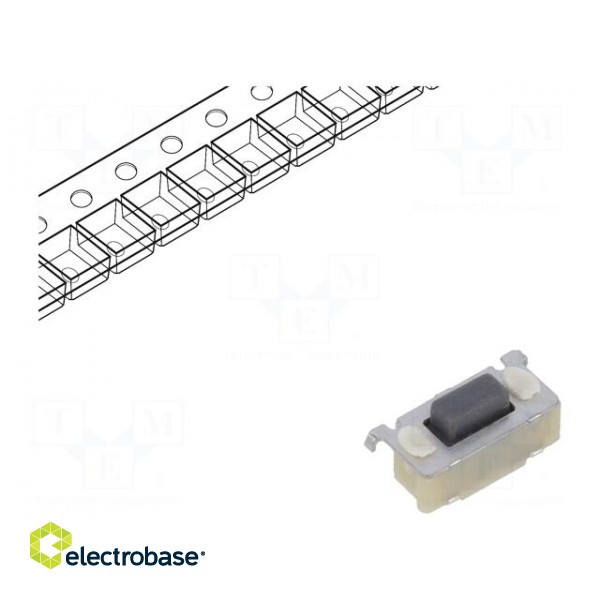 Microswitch TACT | SPST | Pos: 2 | 0.05A/12VDC | SMD | none | 1.27N | 1mm