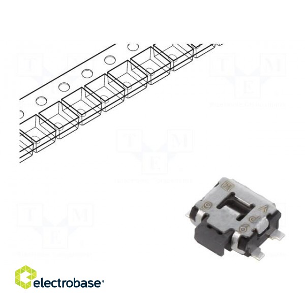 Microswitch TACT | SPST | Pos: 2 | 0.05A/12VDC | SMT | 1.6N | 1.35mm