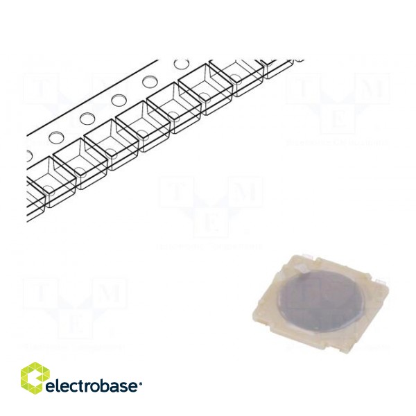 Microswitch TACT | SPST | Pos: 2 | 0.05A/12VDC | SMT | 2.6N | 0.4mm | round