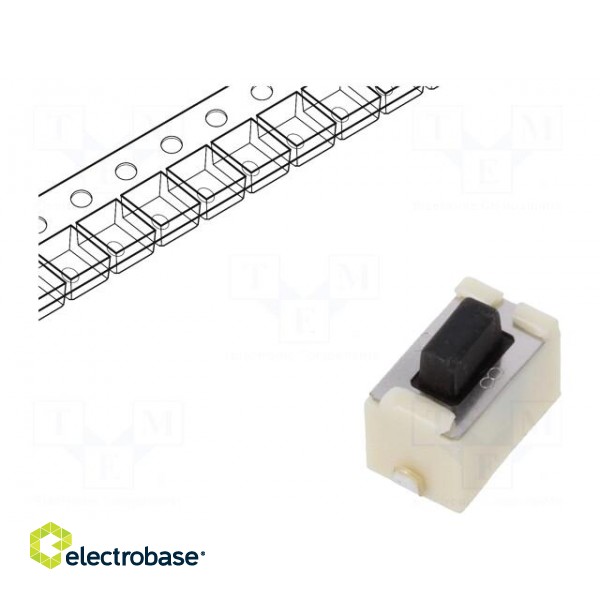 Microswitch TACT | SPST | Pos: 2 | 0.05A/12VDC | SMT | 6x3.5x3.5mm | 5mm