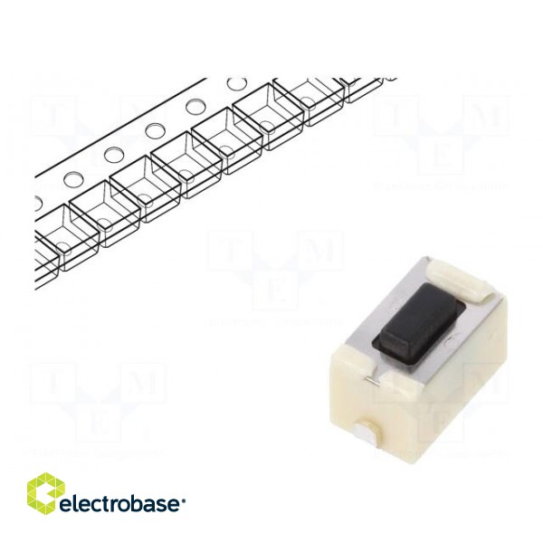 Microswitch TACT | SPST | Pos: 2 | 0.05A/12VDC | SMT | 6x3.5x3.5mm