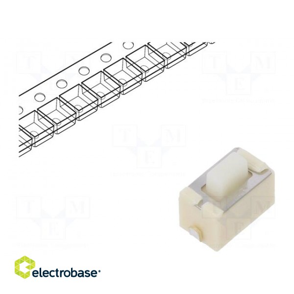 Microswitch TACT | SPST | Pos: 2 | 0.05A/12VDC | SMT | none | 1.6N | 5mm