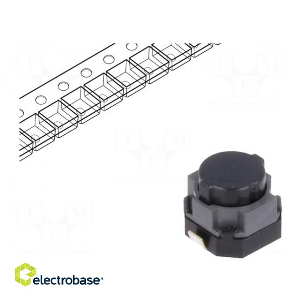 Microswitch TACT | SPST | Pos: 2 | 0.05A/12VDC | SMT | none | 3N | 5mm