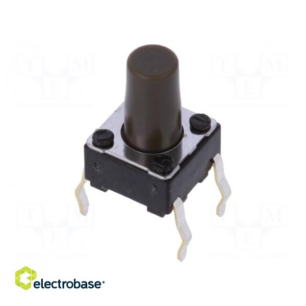 Microswitch TACT | SPST | Pos: 2 | 0.05A/12VDC | THT | 1.6N | 6x6x3.5mm
