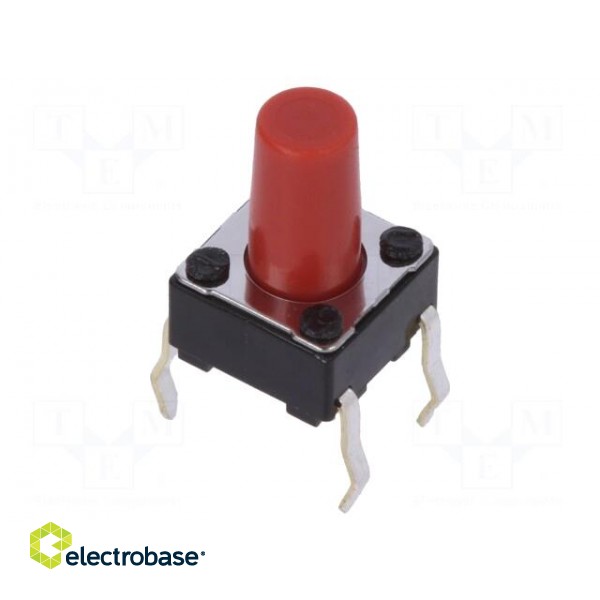 Microswitch TACT | SPST | Pos: 2 | 0.05A/12VDC | THT | 2.6N | 6x6x3.5mm