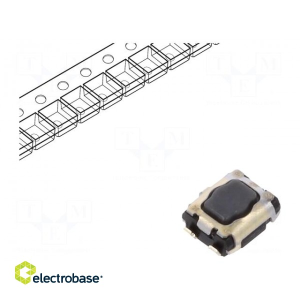 Microswitch TACT | SPST | Pos: 2 | SMT | none | 5N | 2.9x3.5x1.4mm | 1.7mm