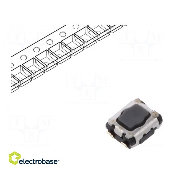 Microswitch TACT | SPST | Pos: 2 | SMT | none | 5N | 2.9x3.5x1.4mm | 1.7mm