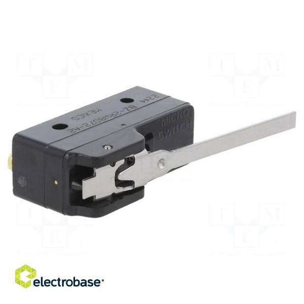 Microswitch SNAP ACTION | 1A/125VAC | with lever | SPDT | ON-(ON) paveikslėlis 1