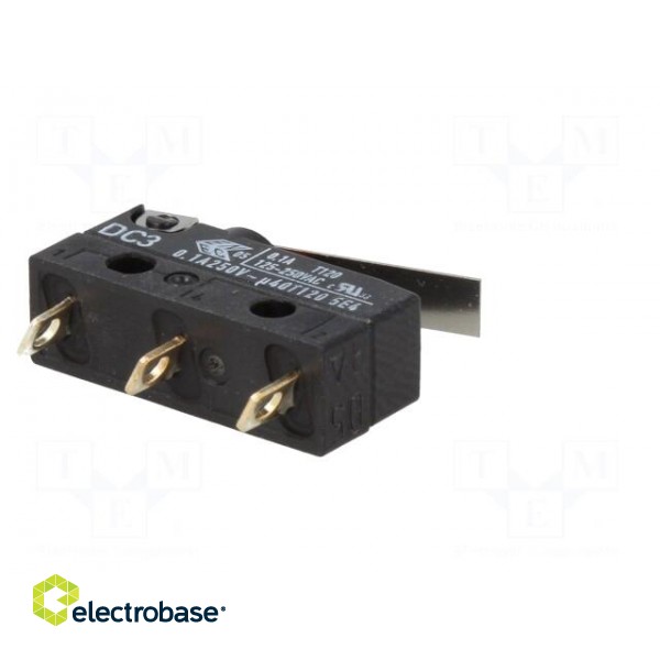 Microswitch SNAP ACTION | 0.1A/250VAC | with lever | SPDT | ON-(ON) image 8