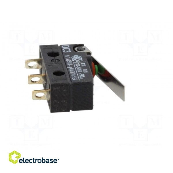 Microswitch SNAP ACTION | 0.1A/250VAC | with lever | SPDT | ON-(ON) image 9
