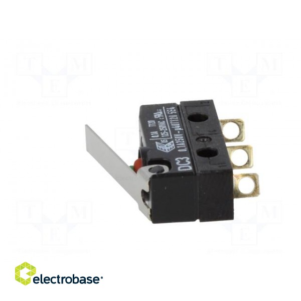 Microswitch SNAP ACTION | 0.1A/250VAC | with lever | SPDT | ON-(ON) image 5