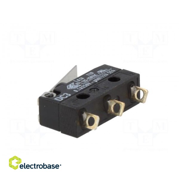 Microswitch SNAP ACTION | 0.1A/250VAC | with lever | SPDT | ON-(ON) image 6