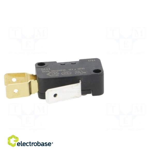 Microswitch SNAP ACTION | 10A/250VAC | without lever | SPDT | Pos: 2 image 7