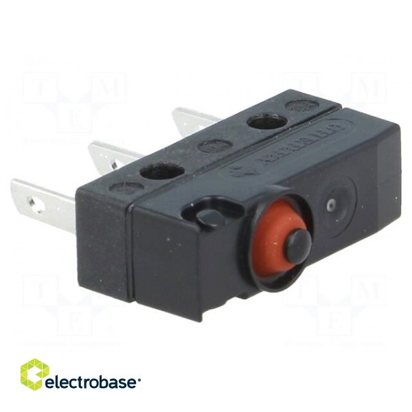 Microswitch SNAP ACTION | SPDT | 10A/250VAC | ON-(ON) | Pos: 2 | IP67 image 1