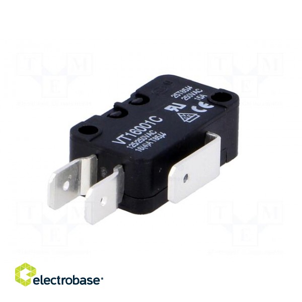 Microswitch SNAP ACTION | SPDT | 14A/250VAC | Rcont max: 15mΩ | Pos: 2 image 6
