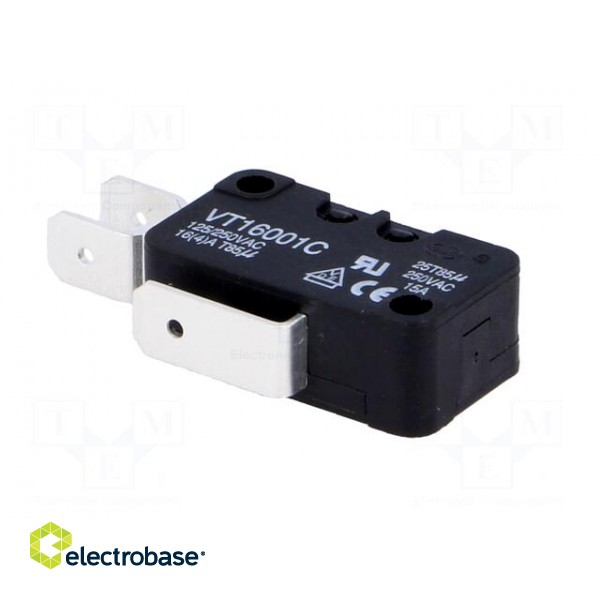Microswitch SNAP ACTION | SPDT | 14A/250VAC | Rcont max: 15mΩ | Pos: 2 image 8