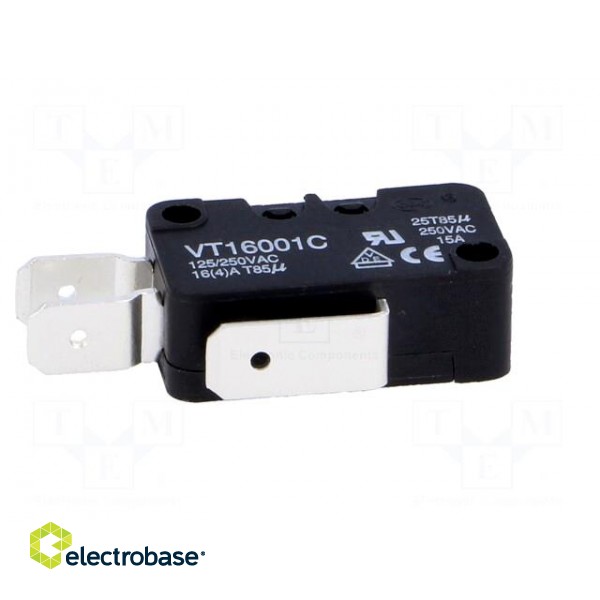 Microswitch SNAP ACTION | SPDT | 14A/250VAC | Rcont max: 15mΩ | Pos: 2 image 7
