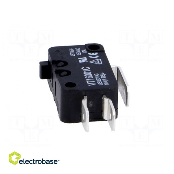 Microswitch SNAP ACTION | SPDT | 14A/250VAC | Rcont max: 15mΩ | Pos: 2 image 5