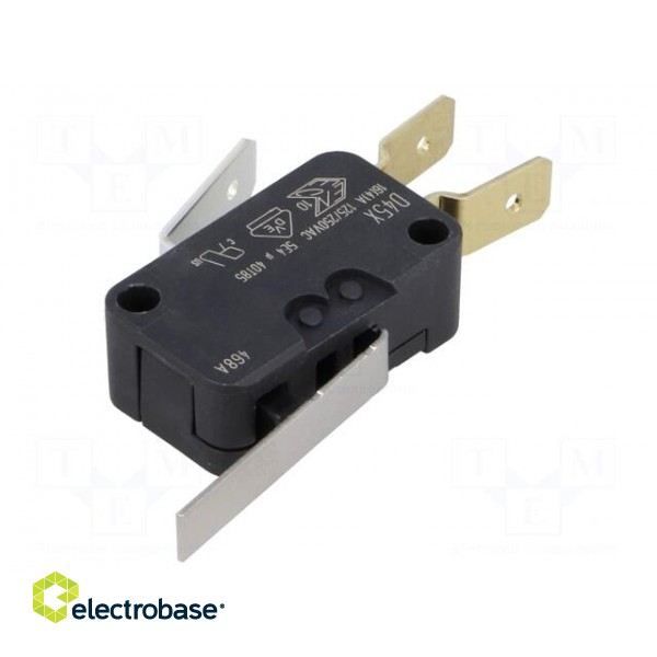 Microswitch SNAP ACTION | 16A/250VAC | with lever | SPDT | ON-(ON) image 1