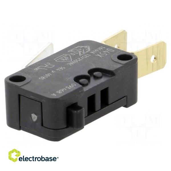 Microswitch SNAP ACTION | 16A/250VAC | without lever | SPDT | Pos: 2 image 1