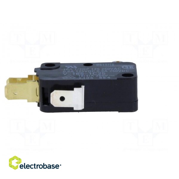 Microswitch SNAP ACTION | SPDT | 16A/250VAC | ON-(ON) | Pos: 2 | IP40 paveikslėlis 7