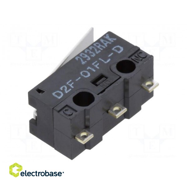 Microswitch SNAP ACTION | SPDT | ON-(ON) | Pos: 2 | IP40 | -25÷85°C paveikslėlis 2