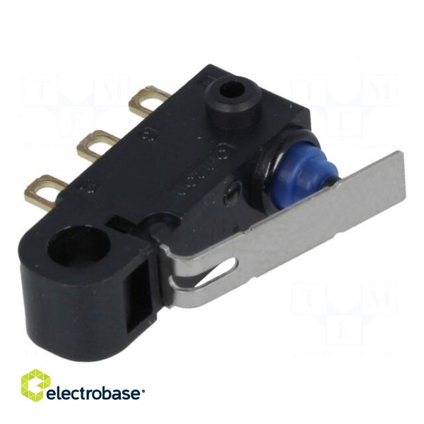 Microswitch SNAP ACTION | 0.1A/125VAC | 2A/12VDC | with lever | SPDT paveikslėlis 1