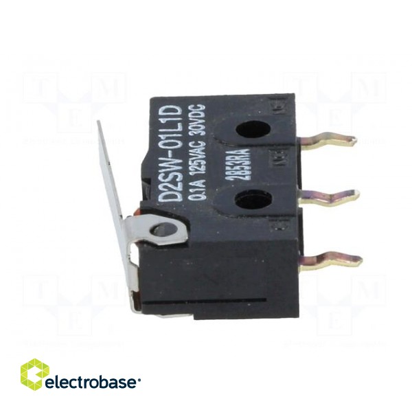 Microswitch SNAP ACTION | with lever | SPDT | 0.1A/125VAC | ON-(ON) paveikslėlis 5
