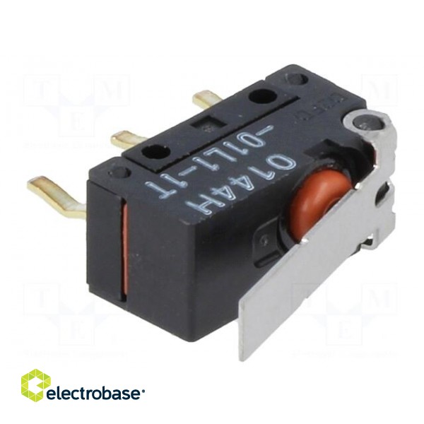 Microswitch SNAP ACTION | with lever | SPDT | 0.1A/125VAC | ON-(ON) image 1