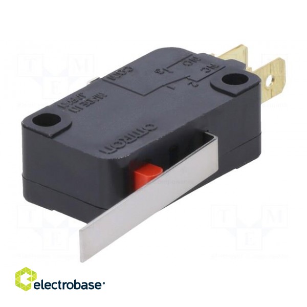 Microswitch SNAP ACTION | 0.1A/125VAC | with lever | SPDT | ON-(ON) image 1