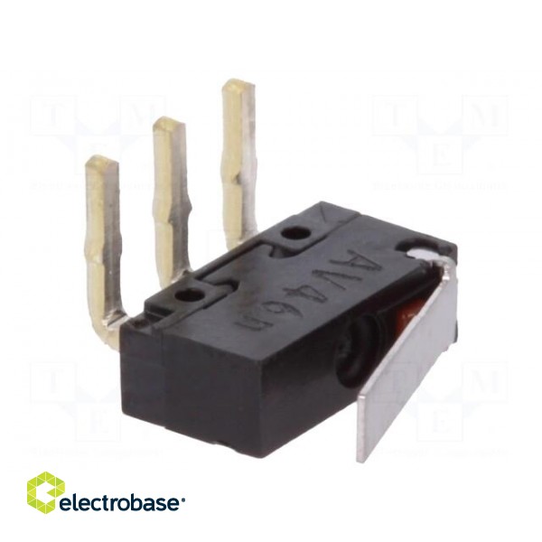 Microswitch SNAP ACTION | 0.1A/30VDC | with lever | SPDT | ON-(ON) image 3