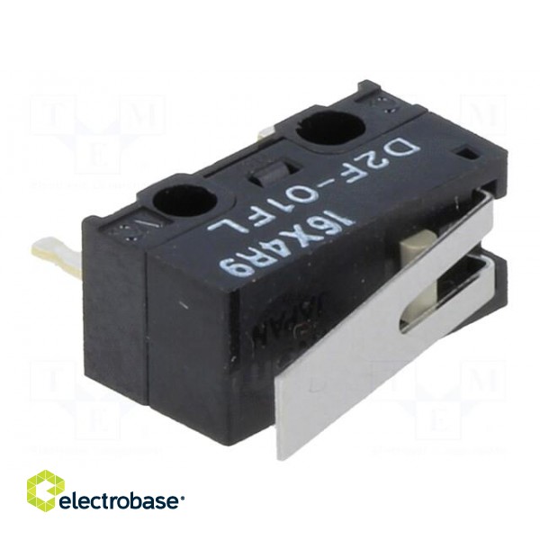 Microswitch SNAP ACTION | 1A/125VAC | 0.1A/30VDC | with lever | SPDT фото 1